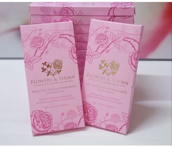 Rose & Raspberry Dark Chocolate Bar