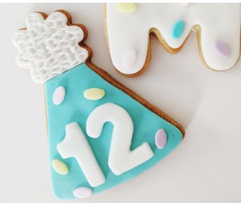 Butter Biscuit with fondant icing - Birthday