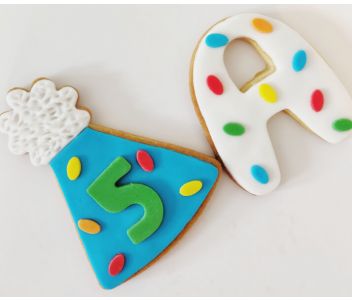 Butter Biscuit with fondant icing - Birthday