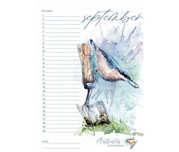 Illustrated Perpetual Wildlife Calendar