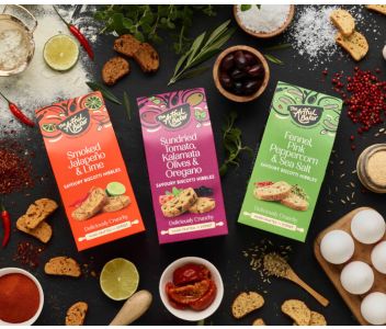 Sundried Tomato, Kalamata Olive & Oregnao Savoury Biscotti Nibbles 