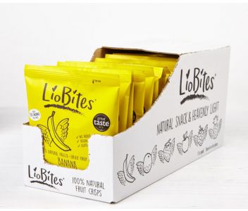 LioBites Freeze-Dried Banana Crisps - 1 box 15 packs - FREE DELIVERY 