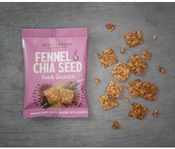 Pep & Lekker Fennel & Chia seed snacks (box of 5) 