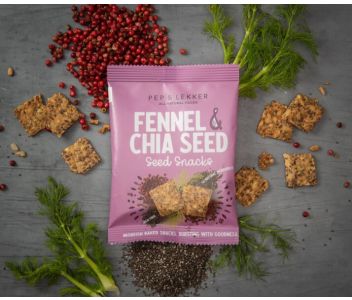 Pep & Lekker Fennel & Chia seed snacks (box of 5) 