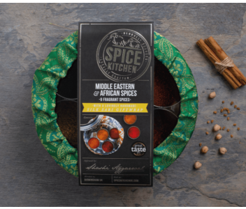 AFRICAN & MIDDLE EASTERN SPICE TIN WITH SARI WRAP | 9 SPICES | 