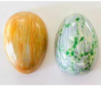 Mixed Selection of 2 Filled Half Easter Eggs - Coconut & Lime and Orange Wafer Crunch