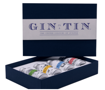  THE ANIMAL GIN TIN, GIFT BOX SET - BLUE BOX - 35ML TINS