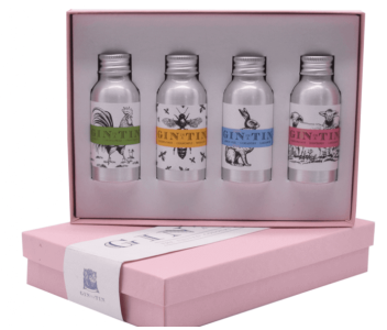 THE ANIMAL GIN TIN, GIFT BOX SET - PINK BOX - 35ML TINS