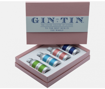 GIFT SET OF FOUR GINS FOR MUM IN A PINK GIFT BOX