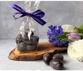 Speckled Hand Painted Dark Chocolate Mini Chocolate Eggs (Vegan)