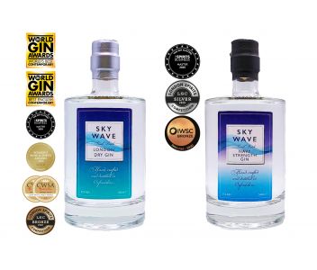 Sky Wave London Dry Gin and Navy Strength Gin Twin Pack