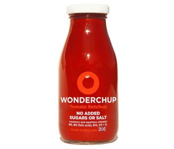 Delicious and Healthy Tomato Ketchup with No Added Sugar or Salt by Wonderchup (260g)