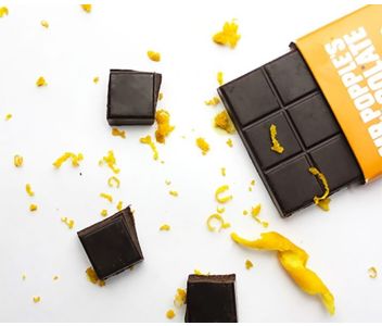 75g – EUPHORIC ORANGE – Organic Orange Chocolate Bar – Sweetened with Yacon Syrup