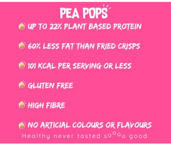 Pea Pops Chickpea Crisps Salt & Vinegar (18x23g) - Gluten Free, Vegan, High Protein