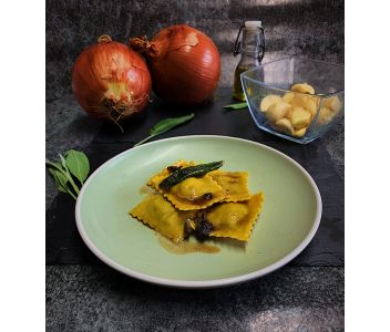 Free-range pork sausage, sage and onion ravioli (6 servings)