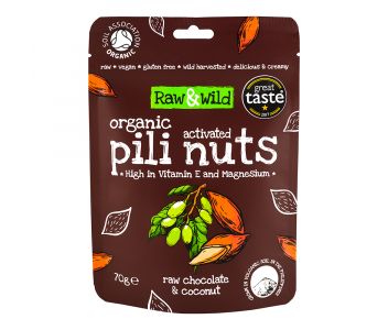 Organic Activated Raw Chocolate & Coconut Pili Nuts - 70g