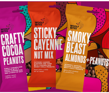 Woolf Bites Selection 3 pack - Crafty Cocoa, Sticky Cayenne, Smoky Beast