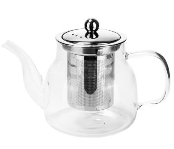 Loose Leaf Tea Set - Teapot 600ml, Tea Measuring Spoon, Jasmine & Mint Loose Leaf Green Tea 100g