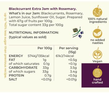 Womersley Blackcurrant & Rosemary Jam