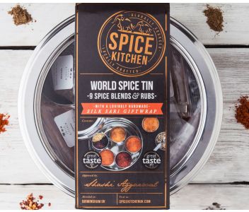 WORLD SPICE BLENDS & BBQ RUBS SPICE TIN | 9 SPICE BLENDS 