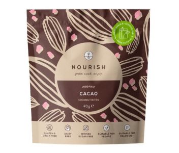 Organic Cacao Coconut Bites - case of 10 x 40g pouches