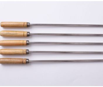 53CM 5MM WIDE SQUARE KEBAB SKEWERS FOR BBQ OR TANDOOR