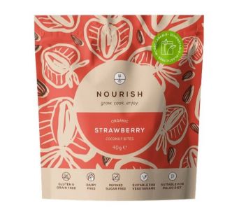 Organic Coconut Strawberry Bites - case of 10 x 40g pouches