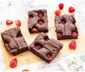 Vegan Chocolate & Raspberry Brownies Box of 8
