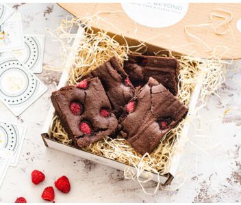 Vegan Chocolate & Raspberry Brownies Box of 8