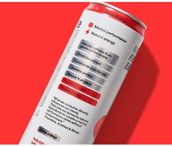 Brite Natural Energy & Focus Drink - Mixed Pack - No Sugar, No Sweeteners - Case of 24 x 330ml cans