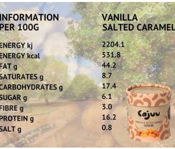 Vanilla and Salted Caramel Cashew Nut Tube (1 x 80g)