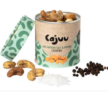 Lake Natron Salt and Pepper Cashew Nut Tube (1 x 80g)