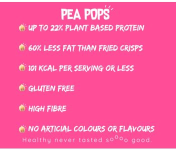 Pea Pops Chickpea Crisps Smoky BBQ (18x23g) - Gluten Free, Vegan, High Protein