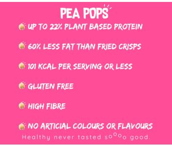 Pea Pops Chickpea Crisps Simply Salted (18x23g) - Gluten Free, Vegan, High Protein