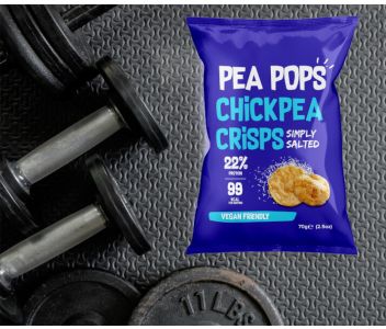 Pea Pops Chickpea Crisps Simply Salted (12x70g) - Gluten Free, Vegan, High Protein