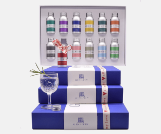 TWELVE STUNNING GINS FOR YOUR VALENTINE - BLUE BOX - 35ML TINS