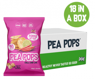 PEA POPS CHILLI & LIME CHICKPEA CRISPS 18 x 23g