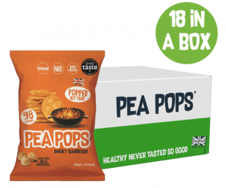 PEA POPS SMOKY BBQ CHICKPEA CRISPS 18 x 23g