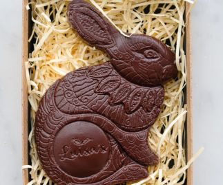 Artisan Vegan Dark Chocolate Award Winning Easter Luigi Bunny 
