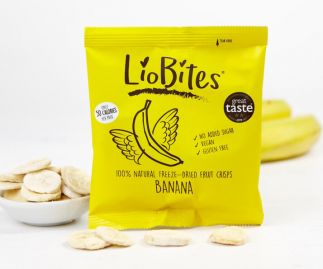 LioBites Freeze-Dried Banana Crisps - 1 box 15 packs - FREE DELIVERY 