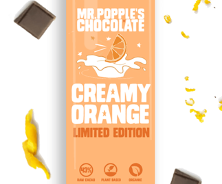 CREAMY ORANGE – 35g – Sweet, Creamy and Deliciously Dairy Free Orange Milk Chocolate Bar