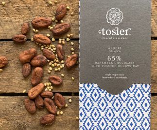 DarkMylk Kasha Bar - 65% ABOCFA Ghana + toasted buckwheat