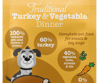 Traditional Turkey & Vegetable Dinners 85g x 48 Pouches