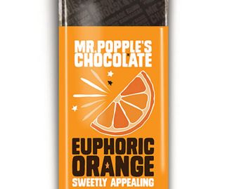 75g – EUPHORIC ORANGE – Organic Orange Chocolate Bar – Sweetened with Yacon Syrup