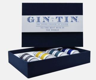 GIFT SET OF FOUR GINS FOR MUMS - NAVY BLUE GIFT BOX
