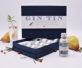 FOUR PEAR GINS, GIFT BOX SET - NAVY BLUE