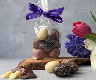 Speckled Hand Painted Mini Chocolate Eggs Selection 