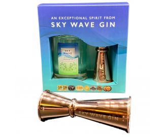 Sky Wave Gin Liberation Gin Gift Box & Jigger (1 x 200ml bottle plus Rose Jigger)
