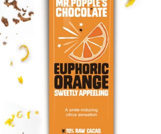 EUPHORIC ORANGE – Organic Orange Chocolate Bar – Sweetened with Yacon Syrup – 35g