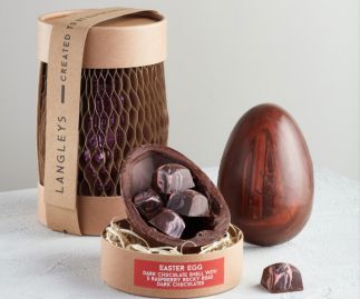 Small Extra Thick Dark Chocolate Raspberry Easter Egg